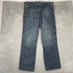 Bilt Iron Workers Jeans Mens 40x34 Blue Kevlar Reinforced Motorcycle Knee Padded
